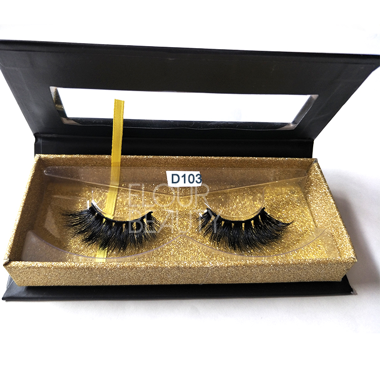 Wispy styles real mink 3d hair lashes custom package ED130
